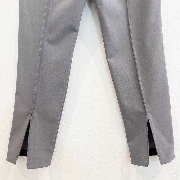Lafayette 148 High Rise Pintuck Elastic Waist Ponte Slim Leg Zip Pants Gray XL - Picture 8 of 8